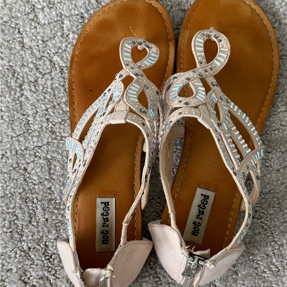 Kate Spade Tan and Silver Women's Sandals - Picture 1 of 3